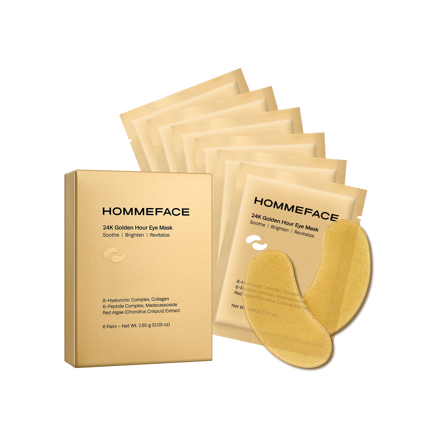 24K Golden Hour Eye Mask Set (6 ct) – HOMMEFACE