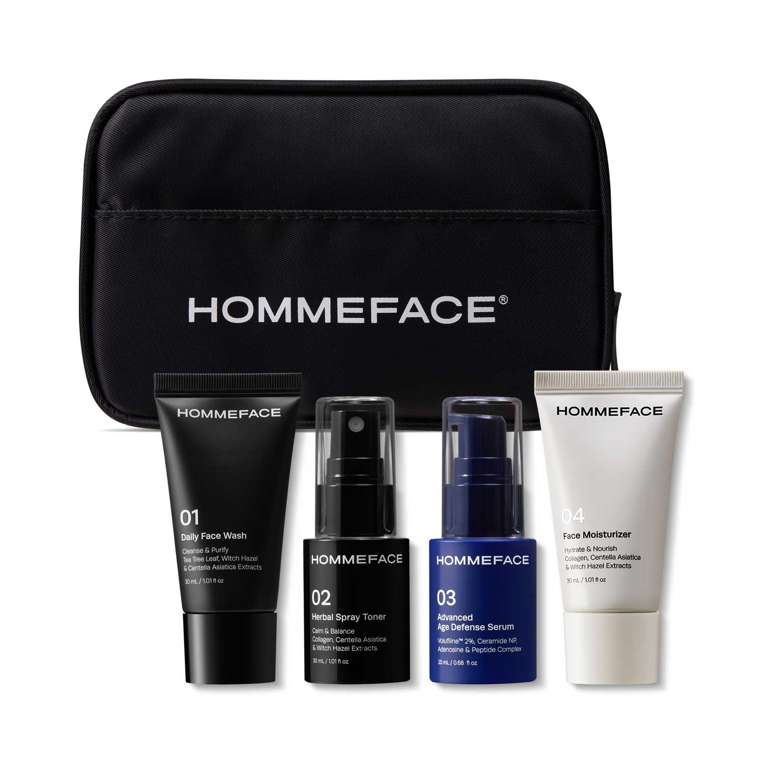 First Class Skincare Essential Travel Kit – HOMMEFACE