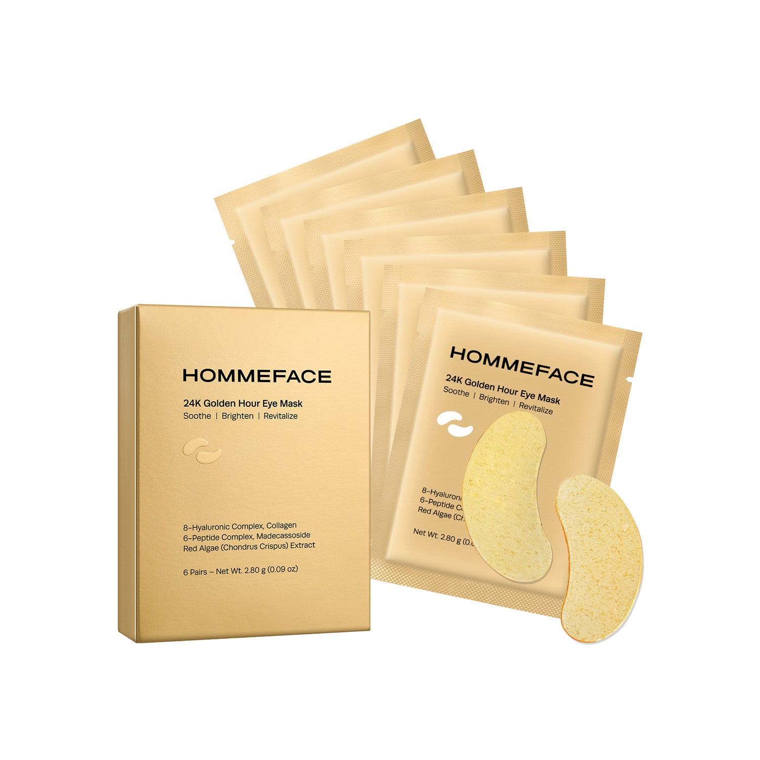 24K Golden Hour Eye Mask Set (6 ct) – HOMMEFACE