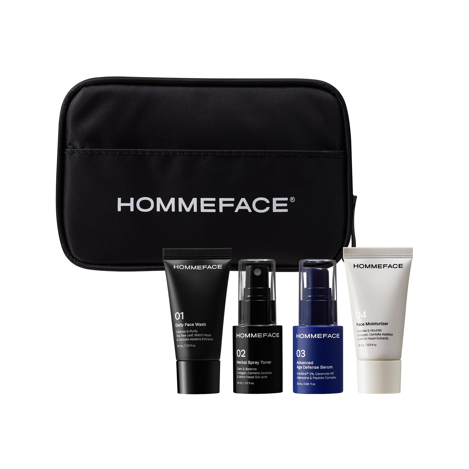 First Class Skincare Essentials Travel Kit – HOMMEFACE