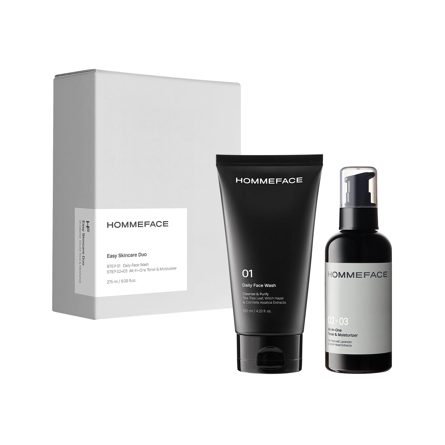 HOMMEFACE Men's Skincare Daily Routine Easy Skincare Duo Set
