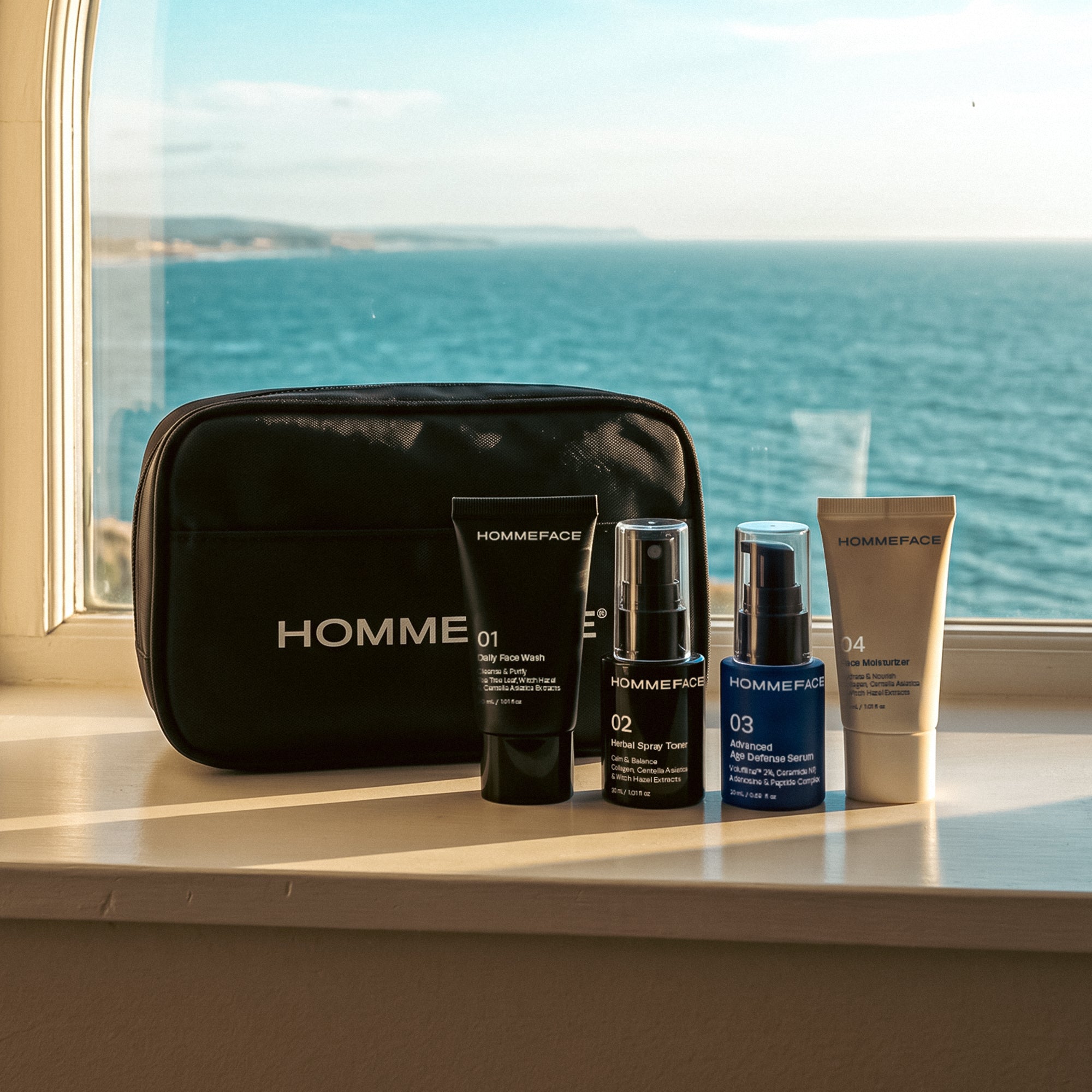 First Class Skincare Essentials Travel Kit – HOMMEFACE